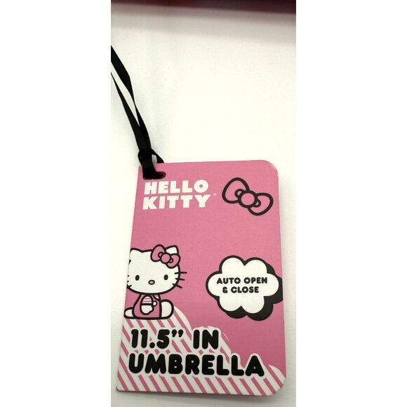 Hello Kitty 11.5" Pink Auto Open & Close Umbrella - Picture 3 of 4